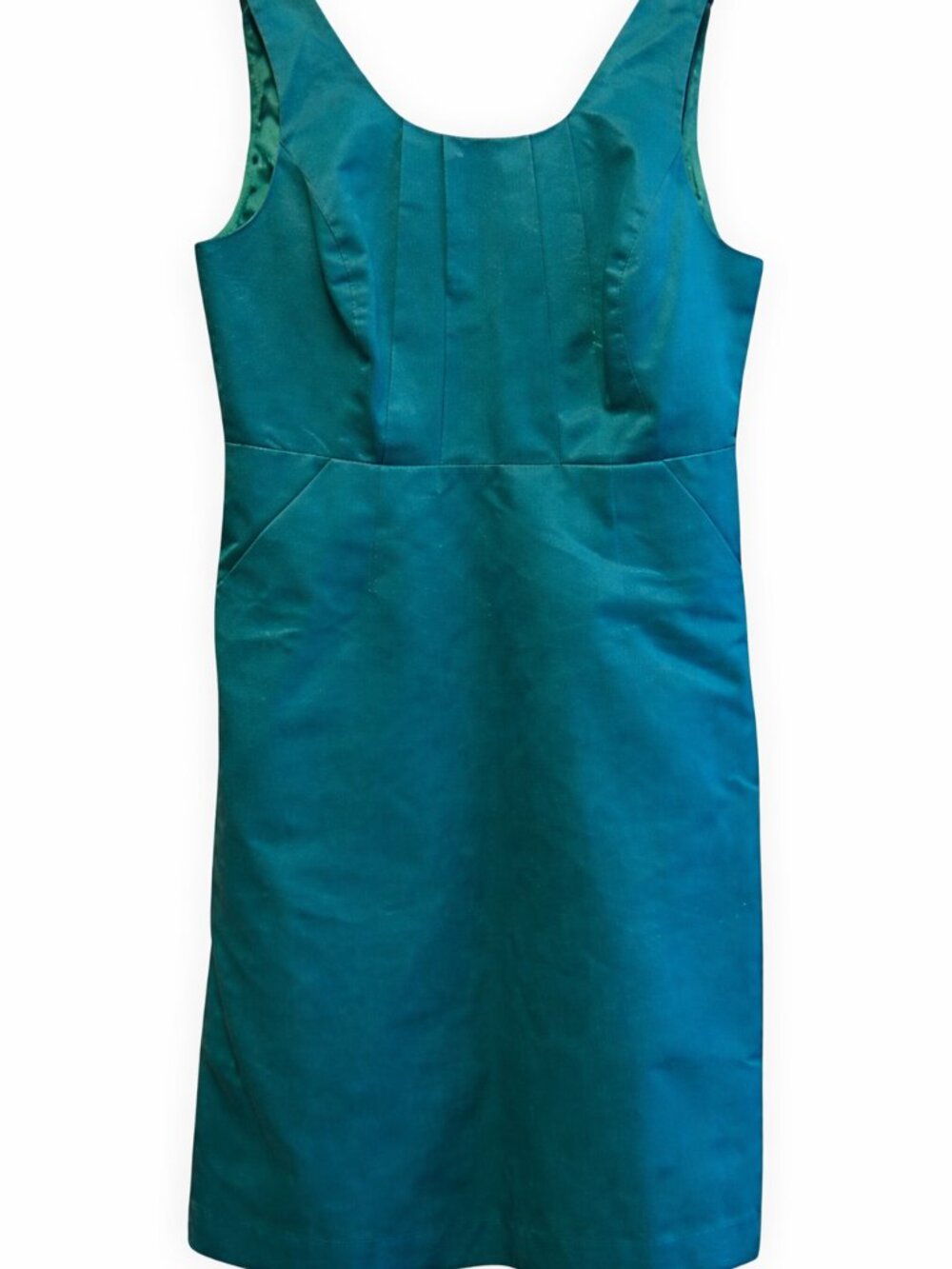 The Limited | Teal Blue Pin-Tuck Sleeveless Sheath Dress | Size 10